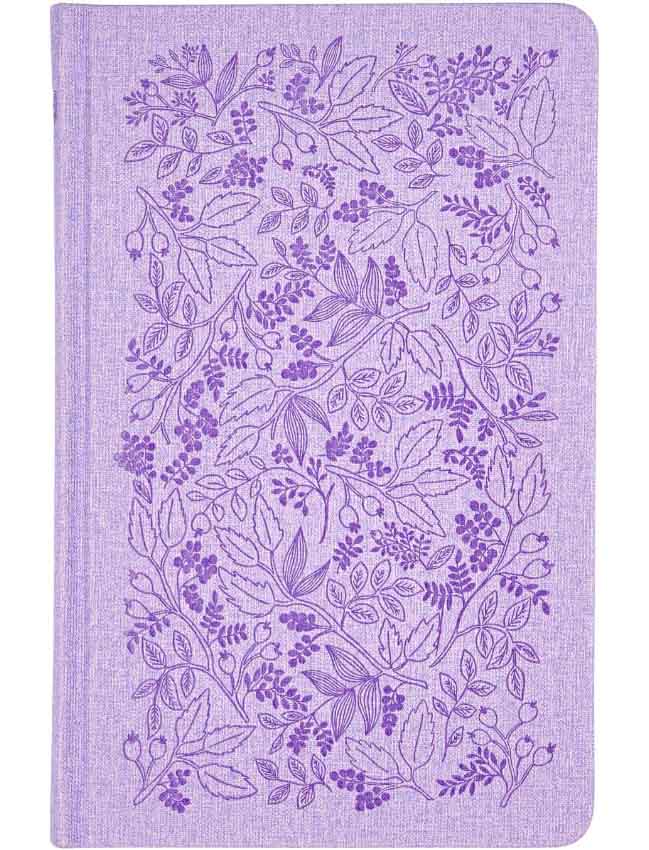 Bíblia Sagrada ACF Slim, Capa dura de luxo lavanda, Jardim, Leitura Perfeita